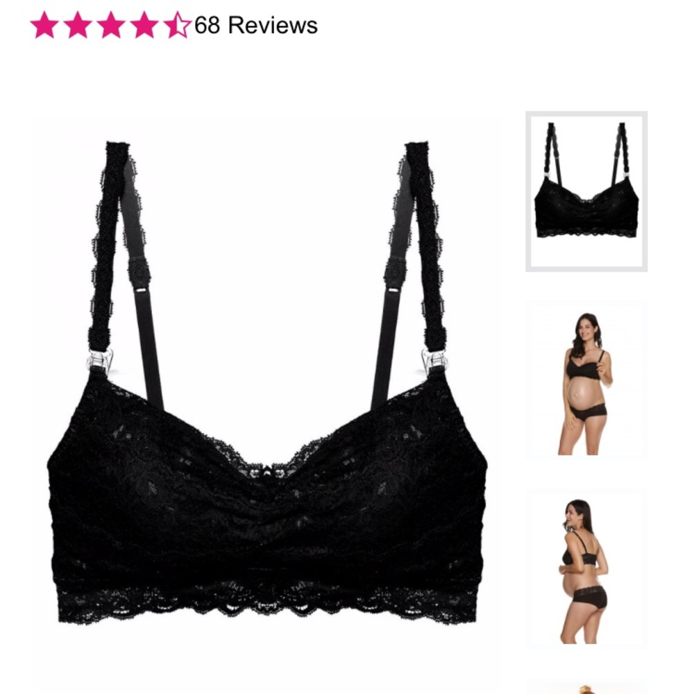 Cosabella Never Say Never Black Lace Nursing Bra